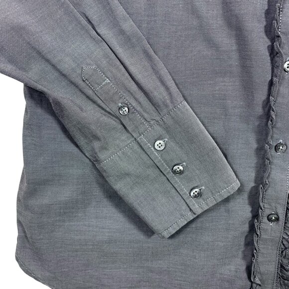 Tommy Hilfiger women's long-sleeve grey  button-down shirt size xl - Picture 10 of 16